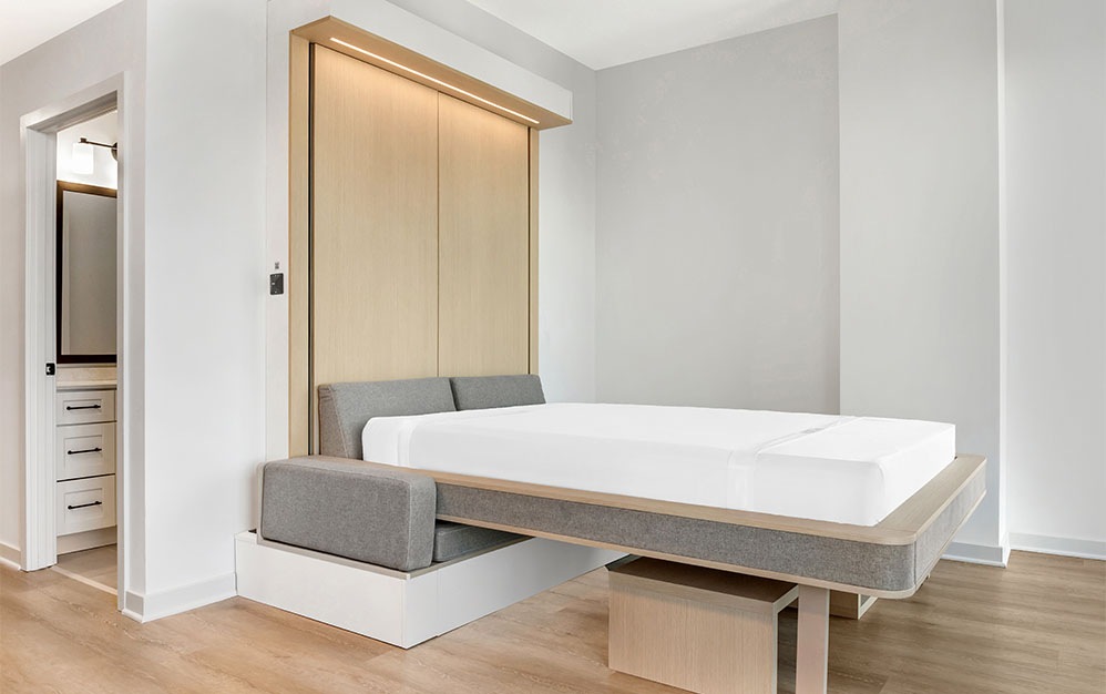 S2 - Studio floorplan layout with 1 bath and 439 square feet. (ORI Bed)