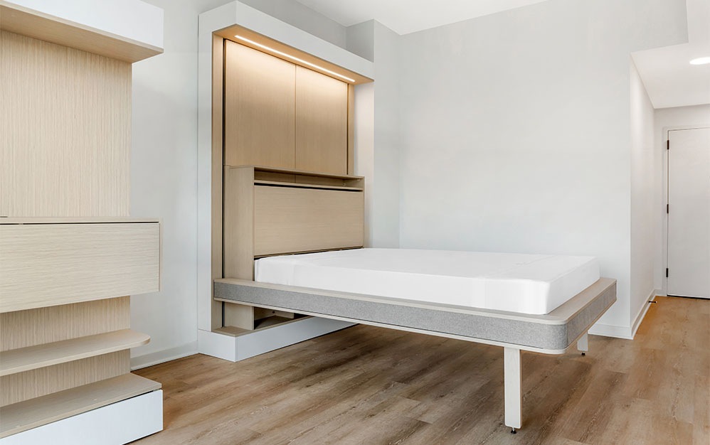 S4 - Studio floorplan layout with 1 bath and 456 square feet. (ORI Bed)