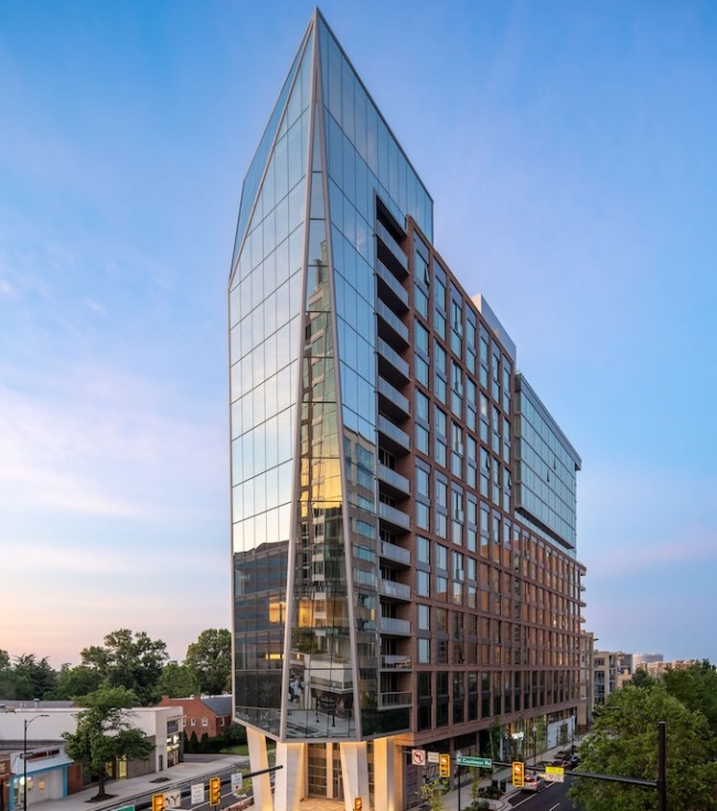 The Wendy exterior building at sunset